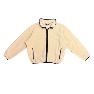 REI Cream Fleece with Black Accents